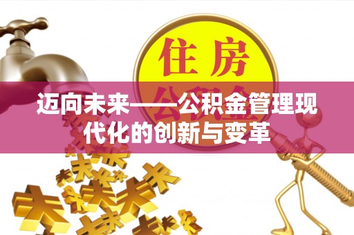 界首迈向未来——公积金管理现代化的创新与变革