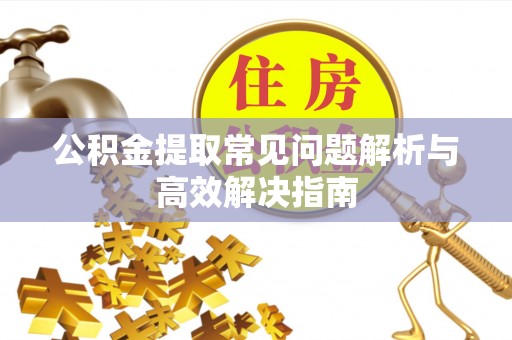 界首公积金提取常见问题解析与高效解决指南