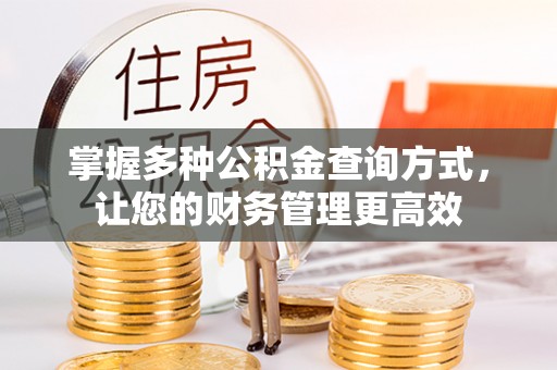 界首掌握多种公积金查询方式，让您的财务管理更高效