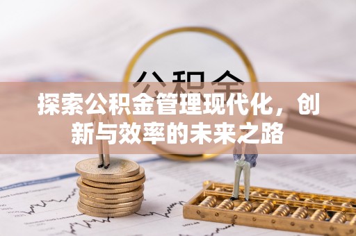 界首探索公积金管理现代化，创新与效率的未来之路