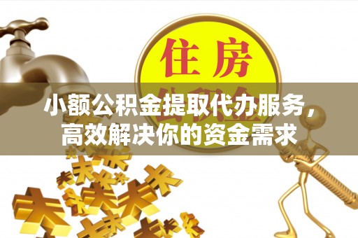 界首小额公积金提取代办服务，高效解决你的资金需求