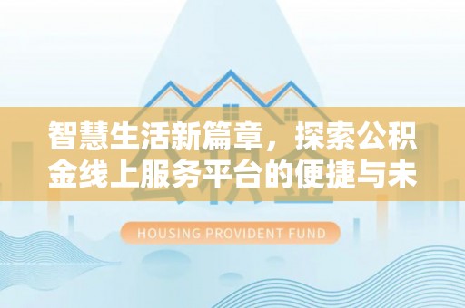 界首智慧生活新篇章，探索公积金线上服务平台的便捷与未来