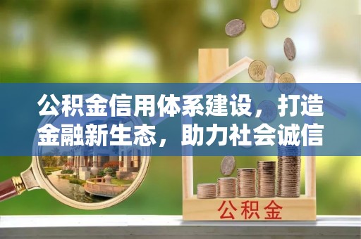 界首公积金信用体系建设，打造金融新生态，助力社会诚信发展