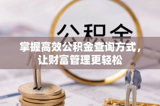 界首掌握高效公积金查询方式，让财富管理更轻松